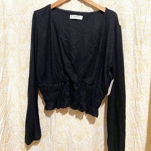 LUCKY Brand black long sleeve top